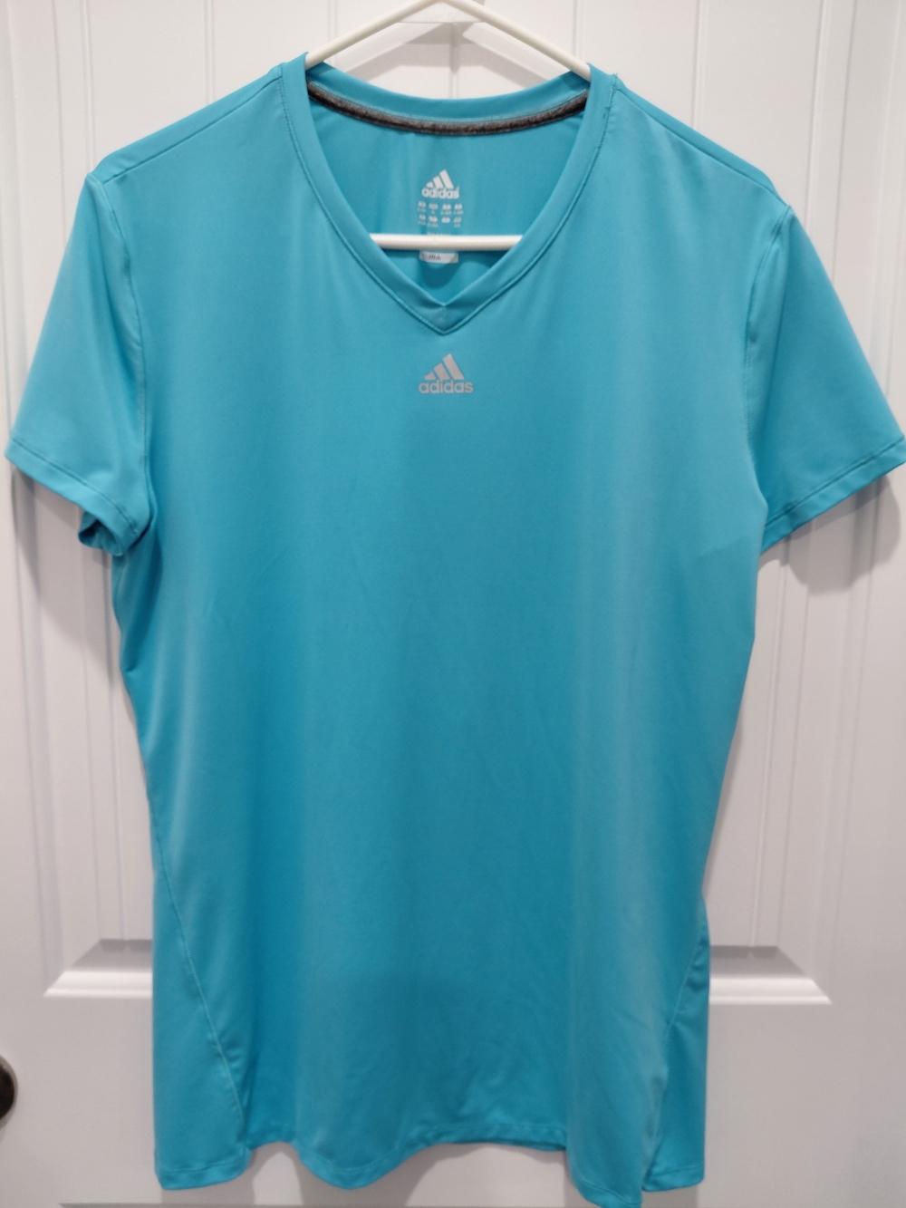 adidas Aqua V-Neck Performance Short Sleeve Tee #0909